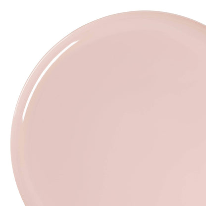 10" Pink Flat Round Plastic Dinner Plates - 10 pcs