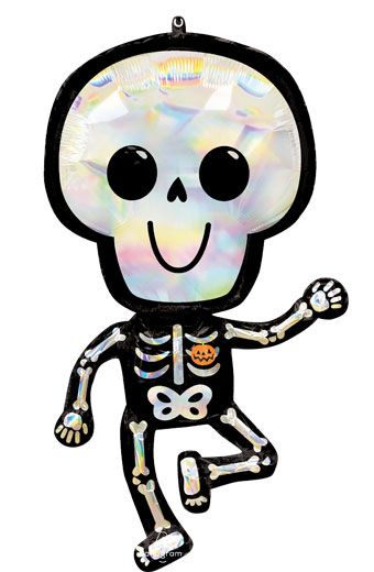 S18 Iridescent Skeleton 37in Balloon