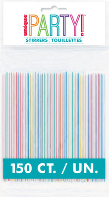 Mixer Straws - Striped 150ct