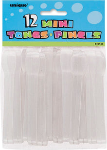 Mini Plastic Tongs 12ct