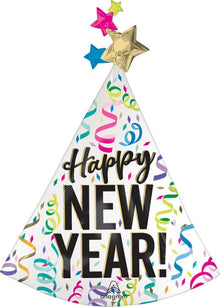 S74 Satin Confetti Cheer New Year 36n Balloon