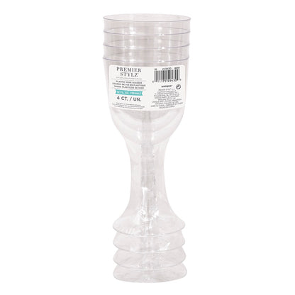 Clear Plastic Wine Goblets 12oz 4ct