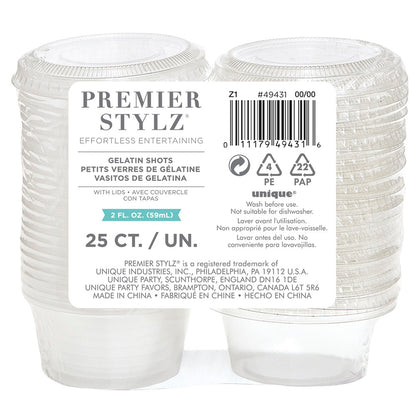 Brand Gelatin Shots with Lids 2oz 25ct