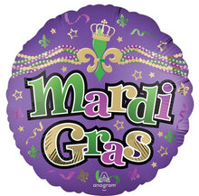 #S30 Satin Majestic Mardi Gras 18in Balloon