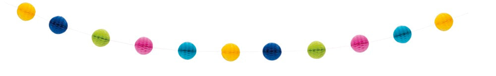 Multi Color Honeycomb Ball Garland  7ft
