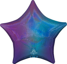 #680 Blue Aura Stardust Ombre Star 19in Balloon