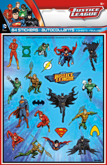 Justice League Sticker Sheets 4ct