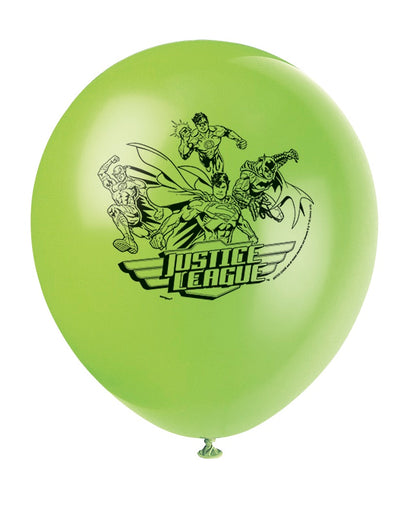 Justice League 12in Latex Balloons 8ct