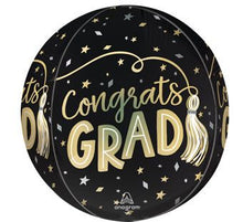 S12B Satin Twirling Tassels Grad Orb Balloon