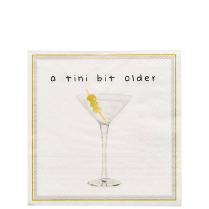 'A Tini Bit Older' Cocktail Napkins/26pk