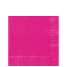 Neon Pink Beverage Napkins 40ct