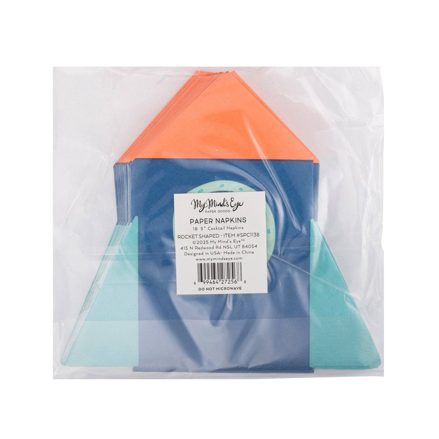 Rocket Shaped Paper Napkins 18ct