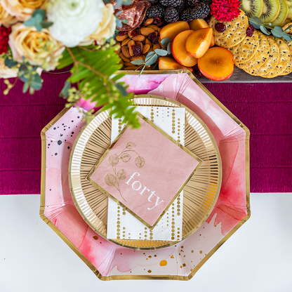 40th Cocktail Napkins - 20 Pk. - 2 Color Options