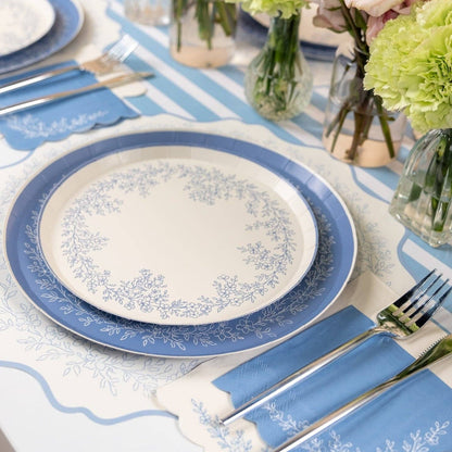 Floral Elegance Blue Placemats 12ct
