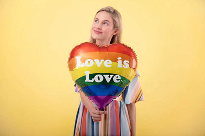 #503 Love is Love Heart Foil Balloon 18in
