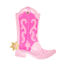 Cowgirl Pink Boot Shaped Plates 8ct