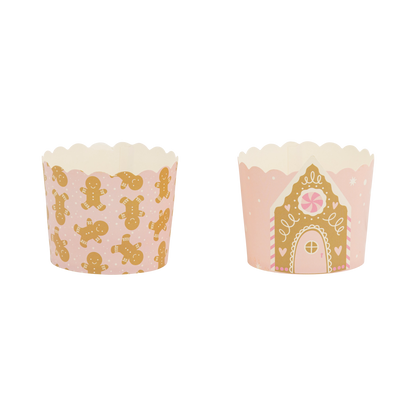 Pink Gingerbread House 5 oz Baking Cups 50ct
