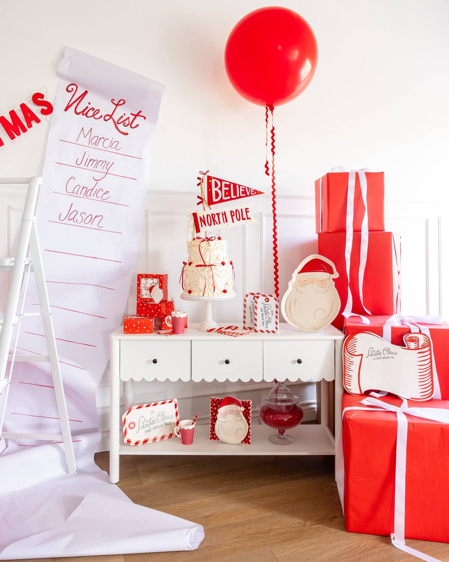 Santa Head Paper Plate 8ct