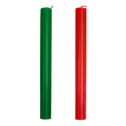 Red & Green Taper Candles - 1 Assorted Candle