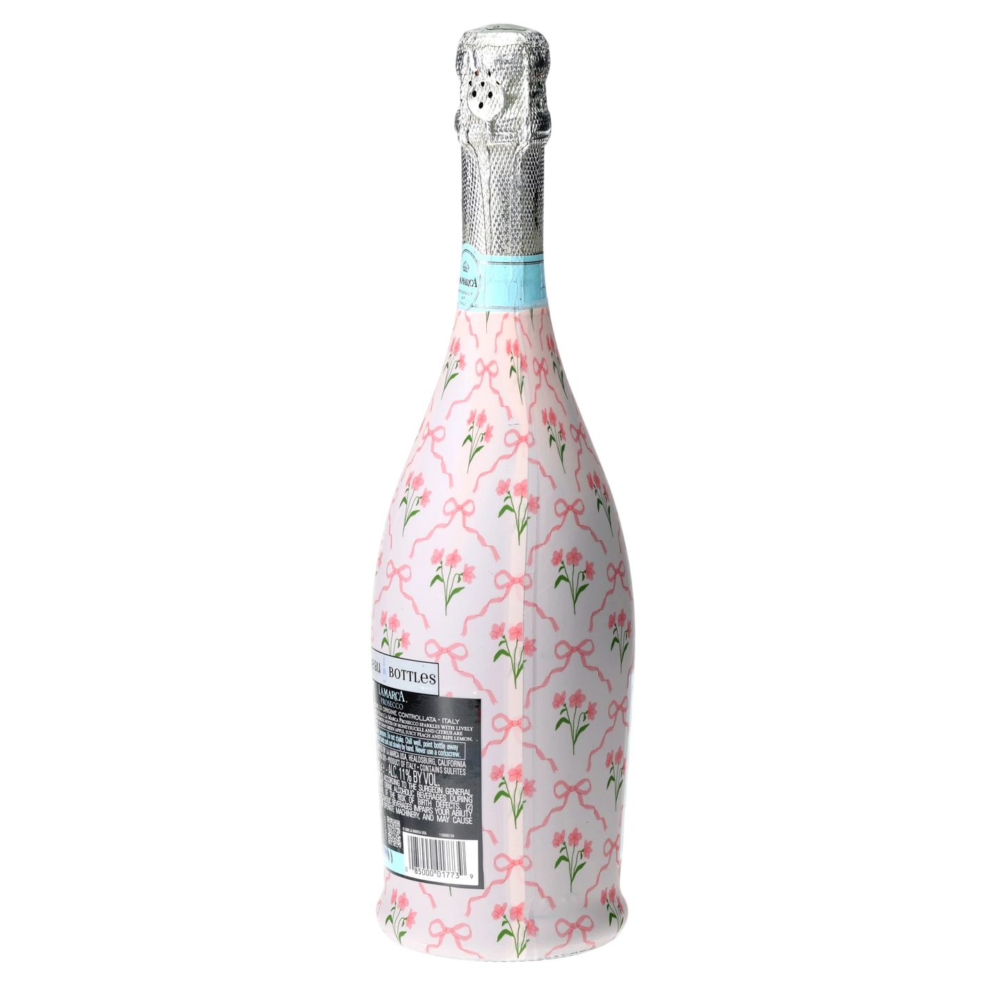 Beau Bottle Pink Bows and Blossoms - Prosecco Collection