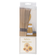 Gold and White Party Fan Set