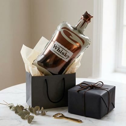#383A Mini Whiskey Bottle Foil Balloon – Air Fill Only