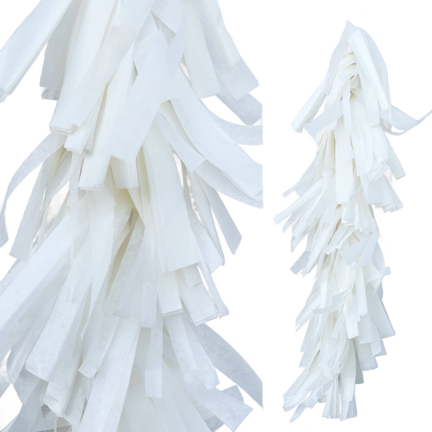 Fringed Tissue Balloon Tassel ( Solid Colors)
