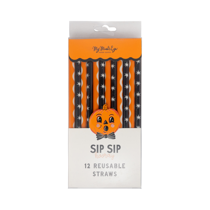 Vintage Ric Rac and Stars Reuseable Straws