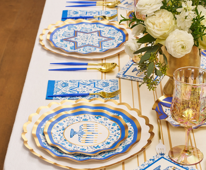 Hanukkah Toile Dinner Plates/8pk