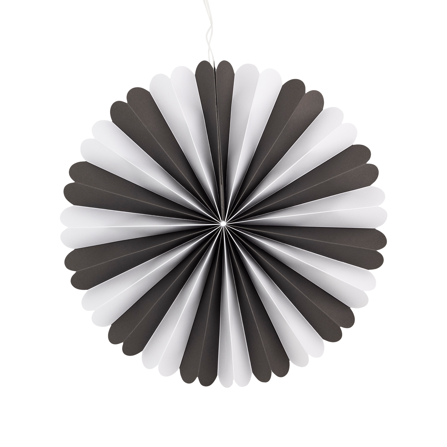 Black and White Party Paper Folding Fan Set