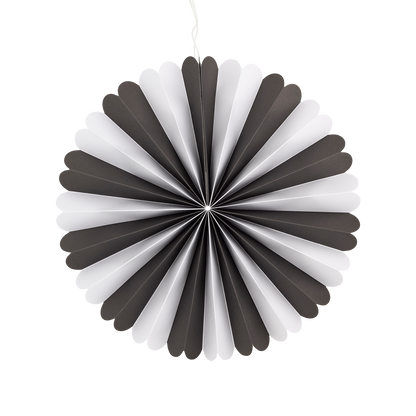 Black and White Party Paper Folding Fan Set