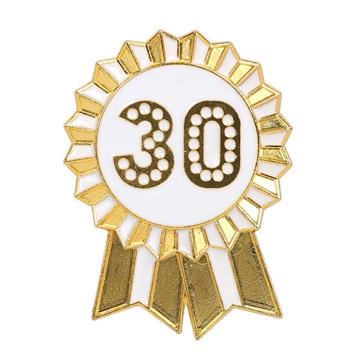Gold Enamel Birthday Pin Badge