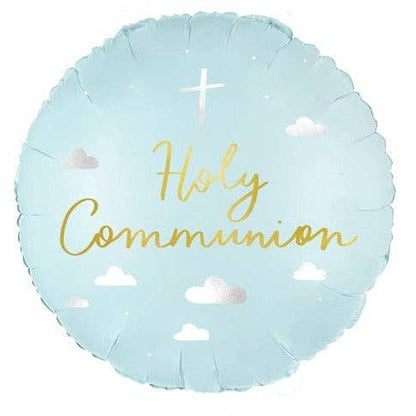 S03 Holy Communion Blue/Gold 18in Balloon