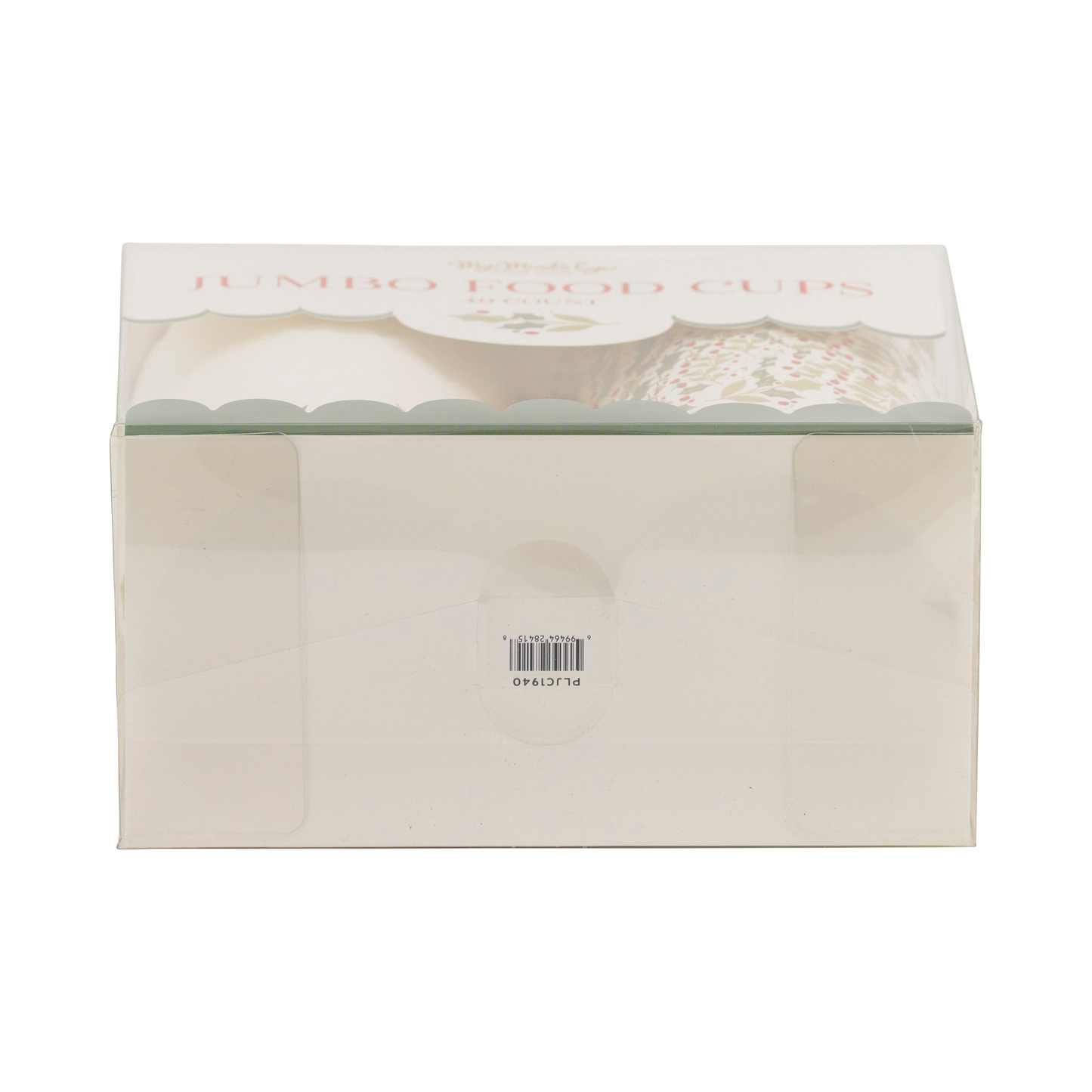 Foiled JUMBO Holly Bows 8 oz Baking Cups 40ct