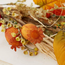 16" Fall Artificial Dried Grasses, Leaves, and Pods Stem