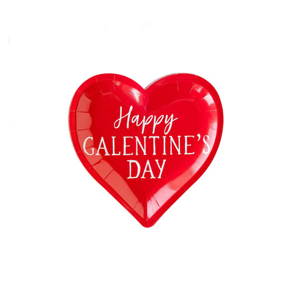 Heart Happy Galentines Paper Plates 8ct