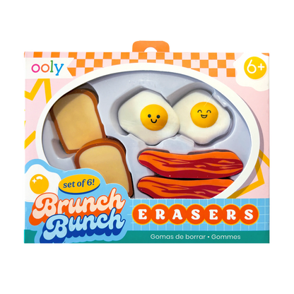 Brunch Bunch Breakfast Erasers - Set of 6