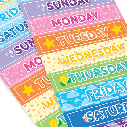 Stickiville Stickers: Days Of The Week - Skinny (2 Sheets)