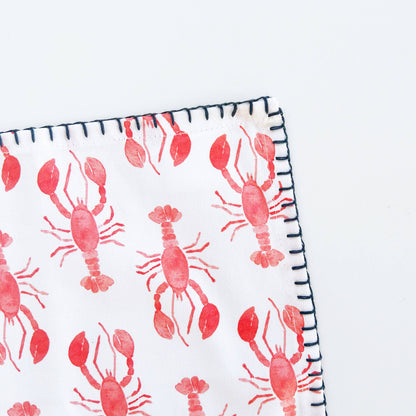 Lobster Fabric Napkin Set | Lobster Cloth Napkins | Set of 4