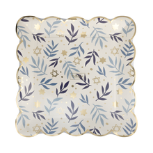 Stars & Branches Scalloped Square 10in Plates 8ct
