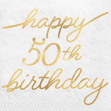 Golden Age Birthday 50th Foil Beverage Napkins