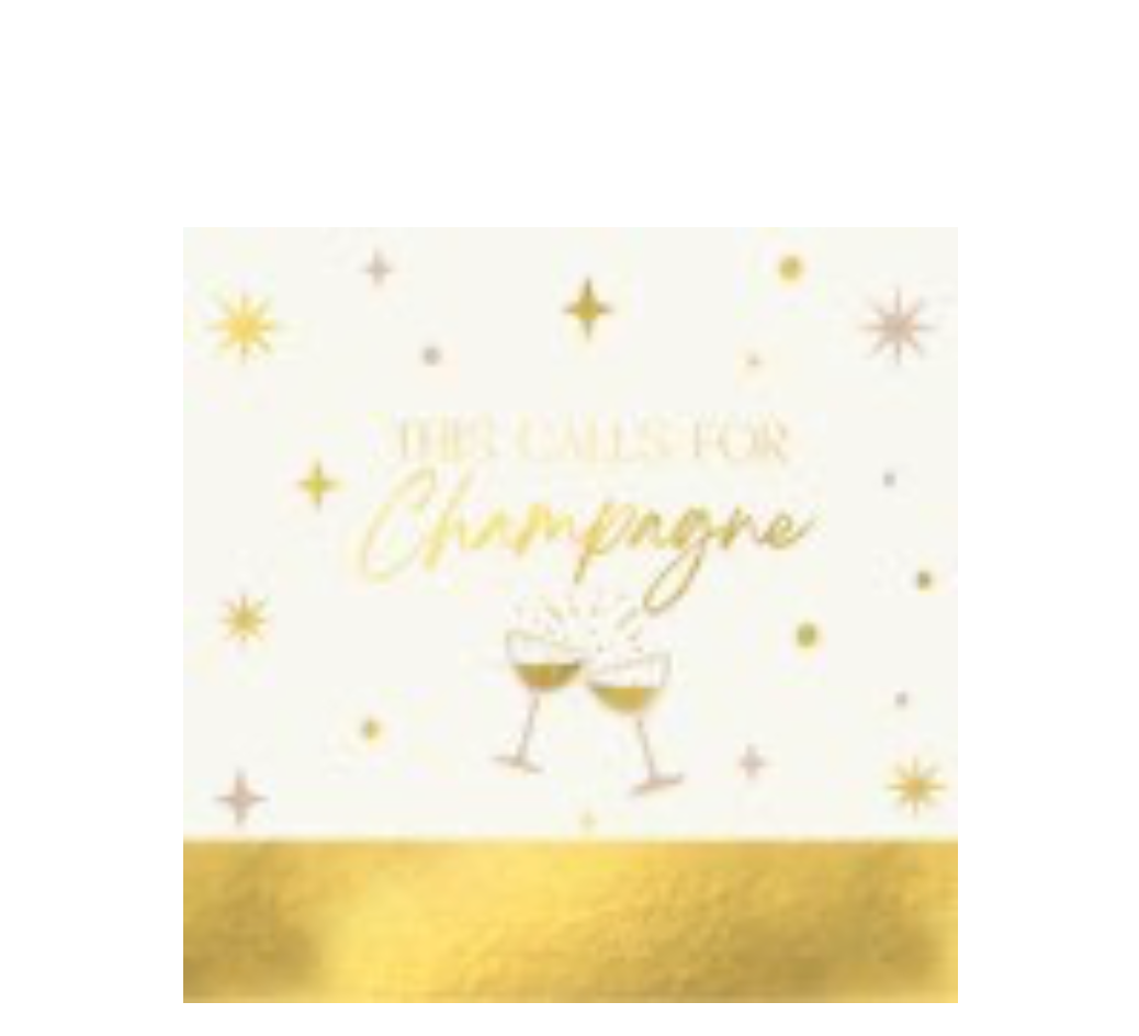 Golden Soiree New Years Champagne Beverage Napkins 16ct