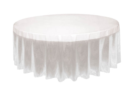 Clear Round Plastic Table Cover 84in
