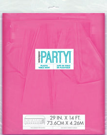 Hot Pink Plastic Table Skirt 29" x 21 ft.