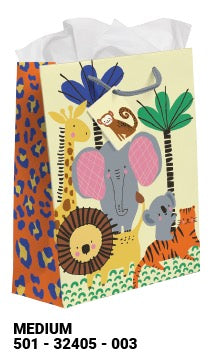 Safari Animals Medium Gift Bag