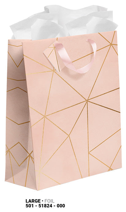 Pink Geometric Large Gift Bag