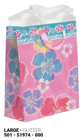 Pink Floral Large Gift Bag