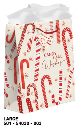 XMAS Candy Cane Large Gift Bag