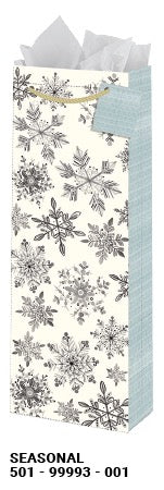 XMAS Snowflakes Wine Gift Bag