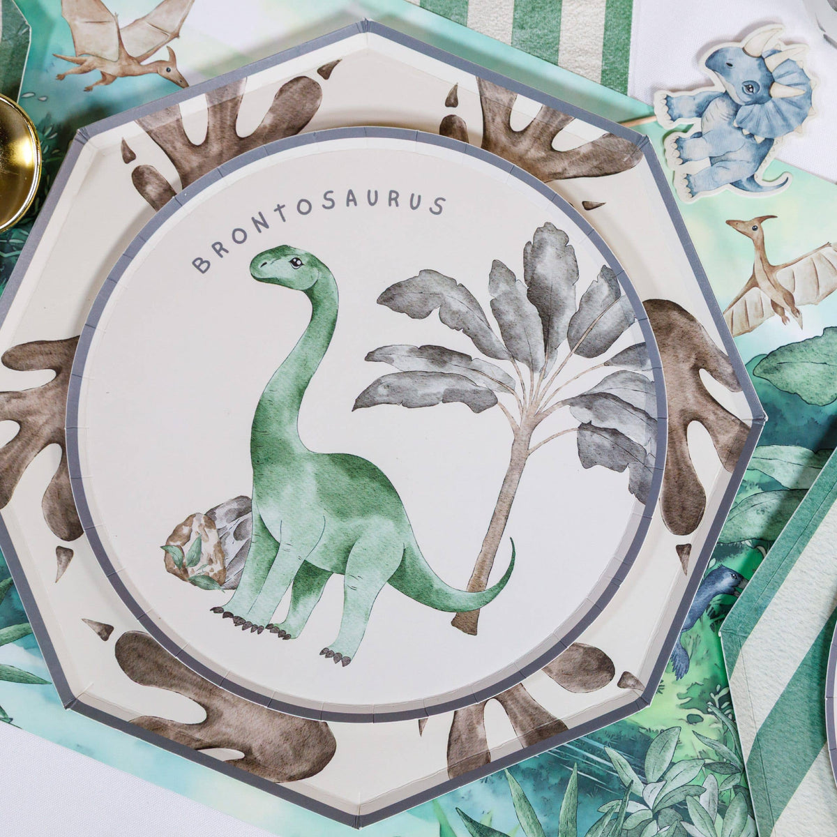 Dinosaur Paper Plates – 8 in Partyware